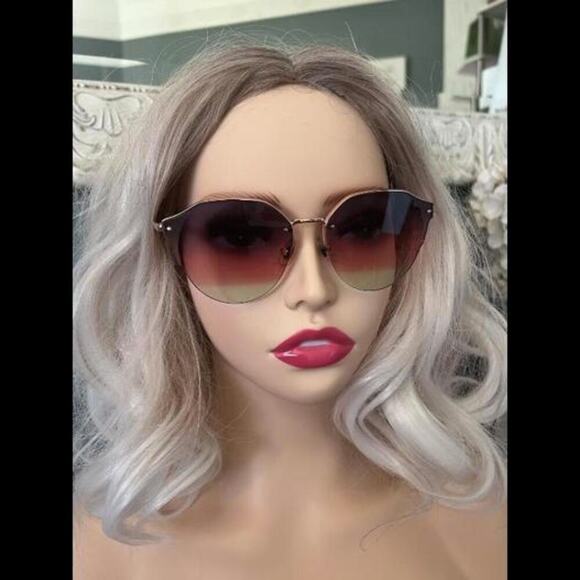 NIB Bolon Rose Gold Cat Eye Sunglasses Pink/Purple Gradient Lenses (BOXX030) - Picture 7 of 8